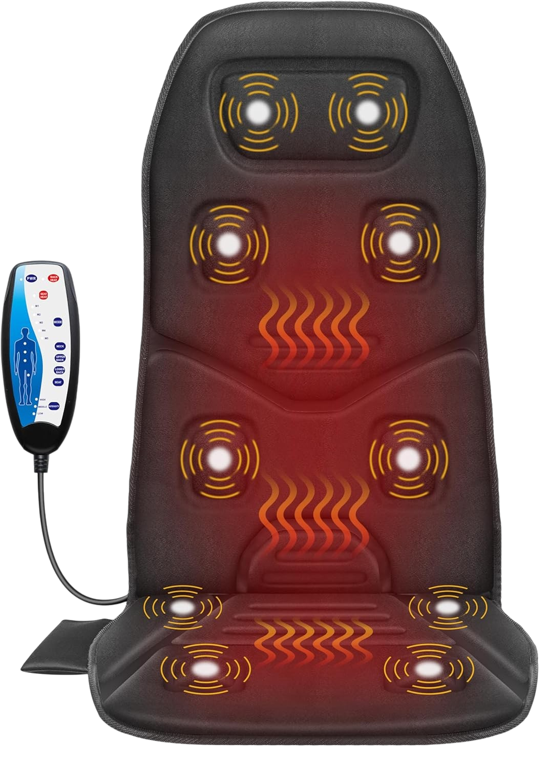 Comfier vibration massage seat cushion with heat 10 motors